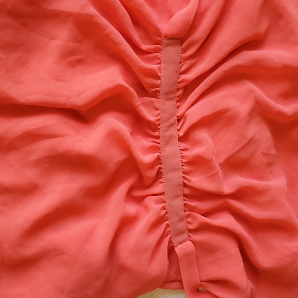 Victoria's Secret Sheer Coral Robe w/Elastic in back, ties, ONE SIZE EUC - Picture 4 of 4